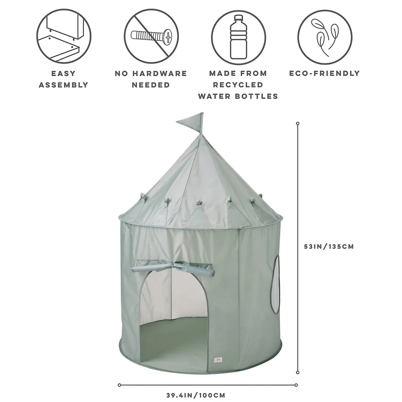 Recycled Fabric Play Tent - Green