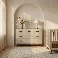 5 Drawers Dresser Chest - Almont Walnut