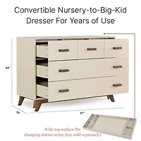 5 Drawers Dresser Chest - Almont Walnut
