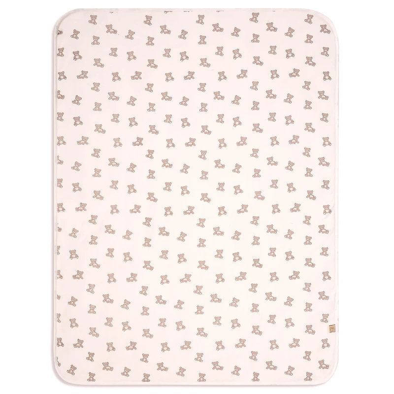 Couverture Jersey/Sherpa - Ours Rose