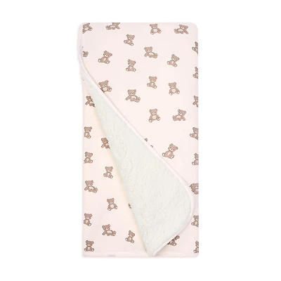 Couverture Jersey/Sherpa - Ours Rose