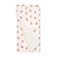 Couverture Jersey/Sherpa - Ours Rose