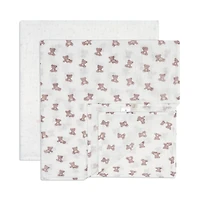 2pk Muslin Swaddles-bear