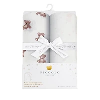 2pk Muslin Swaddles-bear