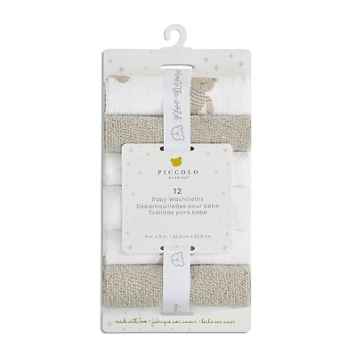 Washcloths (12)-teddy Beige
