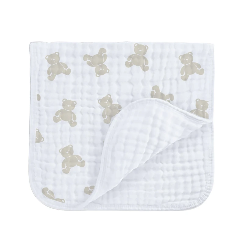 Muslin Burp Cloth 3-pack - Bear