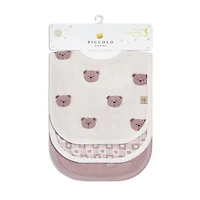 Teddy-3pk Muslin Milk Bibs