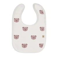 Teddy-3pk Muslin Milk Bibs