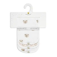 3pk Muslin Burp Cloth-bear