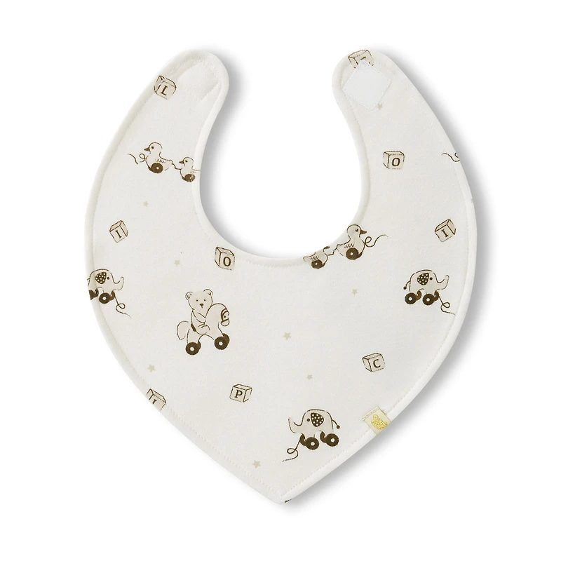 Bib Set (3) + Teething Toy - White Bear