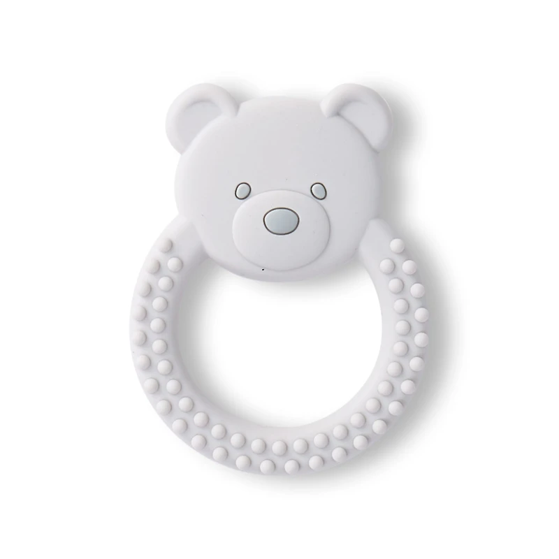 Bib Set (3) + Teething Toy - White Bear