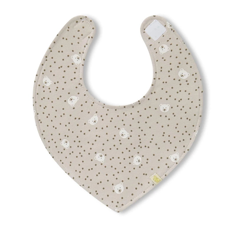 Bibs (3) + Cuddly Plush - Beige Teddy