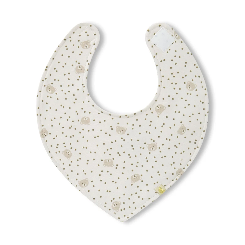 Bibs (3) + Cuddly Plush - Beige Teddy