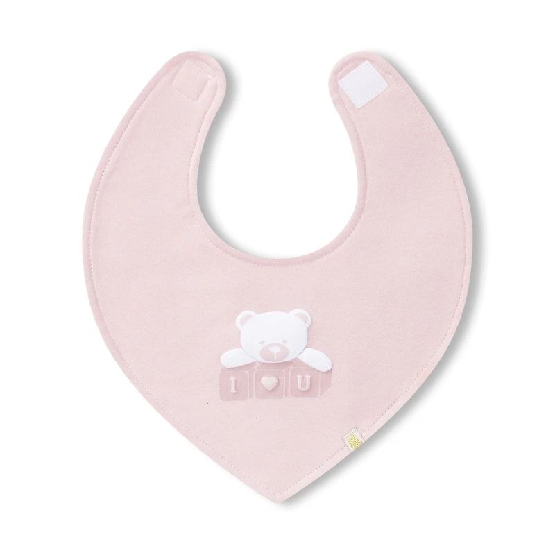 Bibs (3) + Cuddly Plush - Pink Teddy