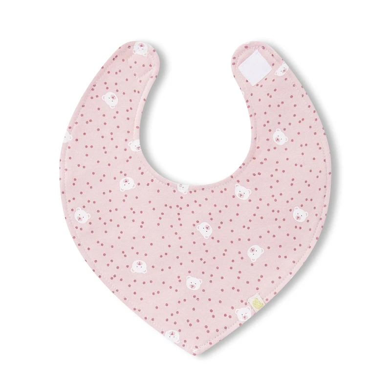 Bibs (3) + Cuddly Plush - Pink Teddy
