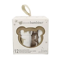 Washcloths Gift Box (12) - Beige