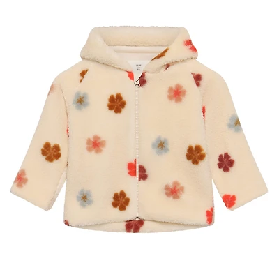 Veste Teddy Fleurs 3-18m