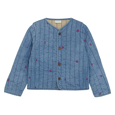 Manteau Matelassé Broderie 2-10ans