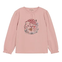 T-shirt Fille Champignon 3-8ans