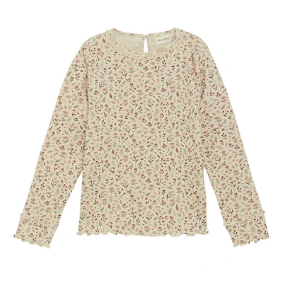 Flower Rib T-shirt 3-8