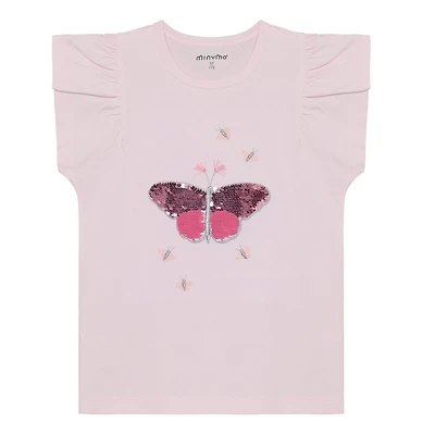 T-shirt Papillon Brillant 3-8ans