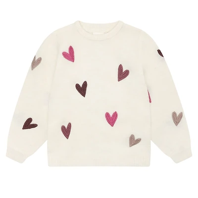 Heart Knit Pullover 3-12