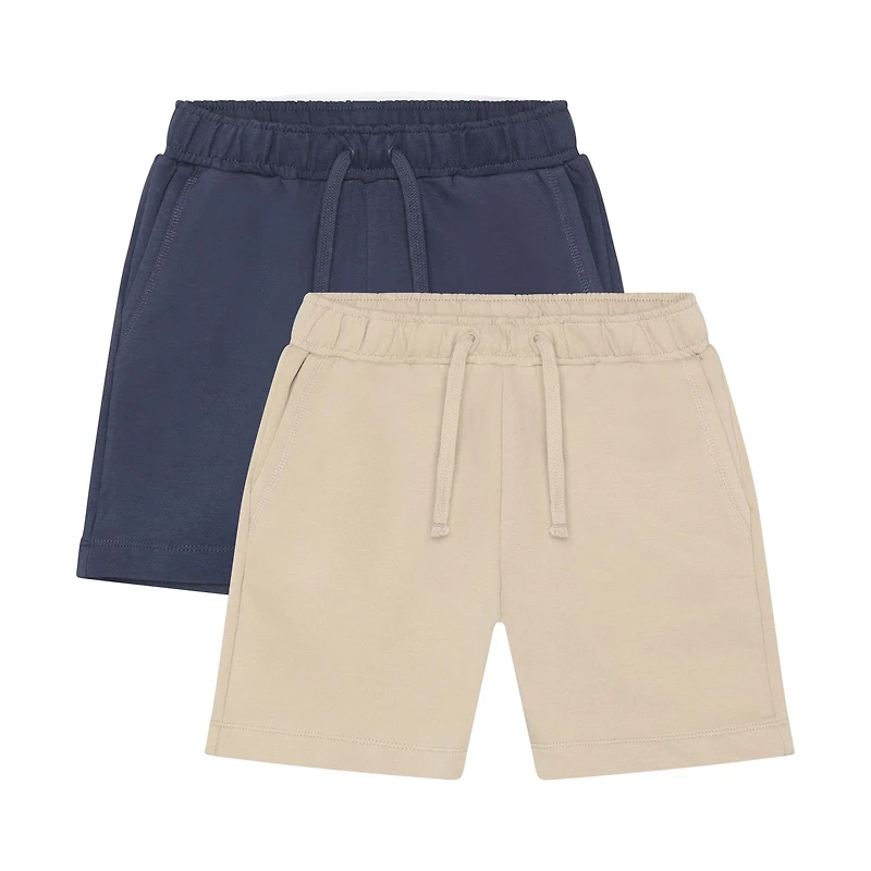 2pk Solid Sweat Shorts 3-8