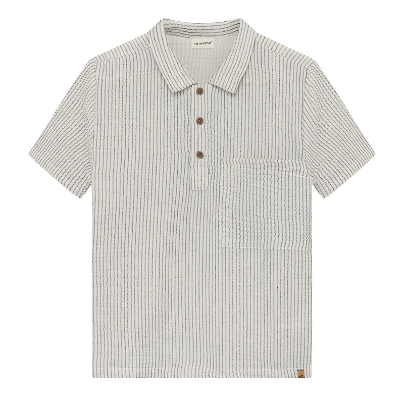 Gauze Stripe Polo 2-10y