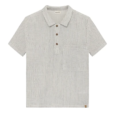 Gauze Stripe Polo 2-10y