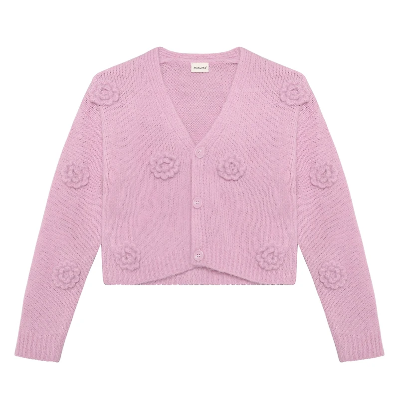 Flower Knit Cardigan 4-14