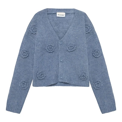 Cardigan Tricot Fleur 4-14ans