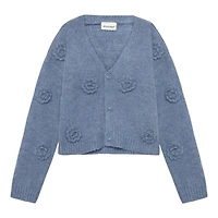 Cardigan Tricot Fleur 4-14ans