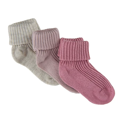 Rib Sock 3pk 0-24m