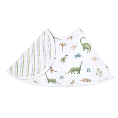 Essentials Cotton Muslin Burpy Bib - Dinosaurs