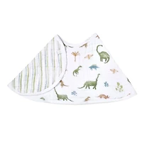 Essentials Cotton Muslin Burpy Bib - Dinosaurs