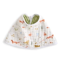 Bavoir Burpy en Mousseline de Coton - Sauge Woodland