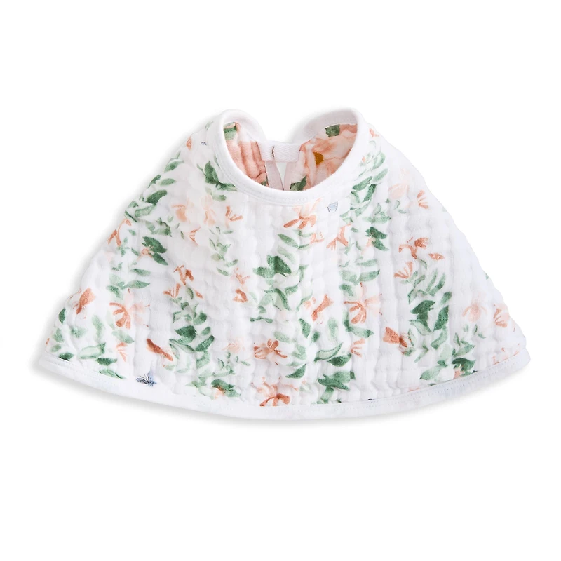 Cotton Muslin Burpy Bib - Butterfly Garden