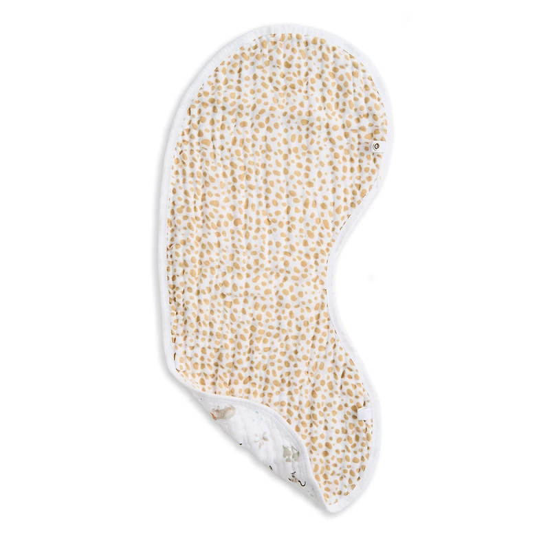 Cotton Muslin Burpy Bib - Giraffe Safari