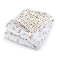 Cotton Muslin Dream Blanket - Giraffe Safari