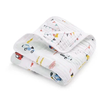 Cotton Muslin Dream Blanket - Vintage Cars