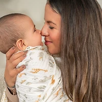 Cotton Muslin Swaddles (2) - Giraffe Safari