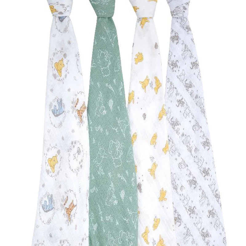Essentials Cotton Muslin Swaddles 2 Pack - Disney™ (4) Winnie and Friends