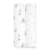 Lot de 2 Couvertures en mousseline de coton Silky Soft Essentials - Nature apaisante