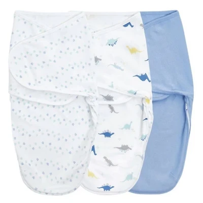 Minky Easy Swaddle Wrap (3) - Dino