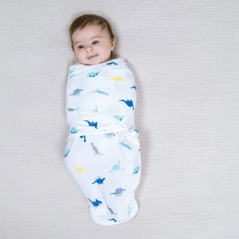 Minky Easy Swaddle Wrap (3) - Dino