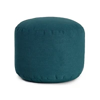 Pouf Repose-Pieds Rond - Bleu Agave