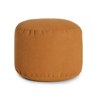 Pouf Repose-Pieds Rond - Orange Terracotta