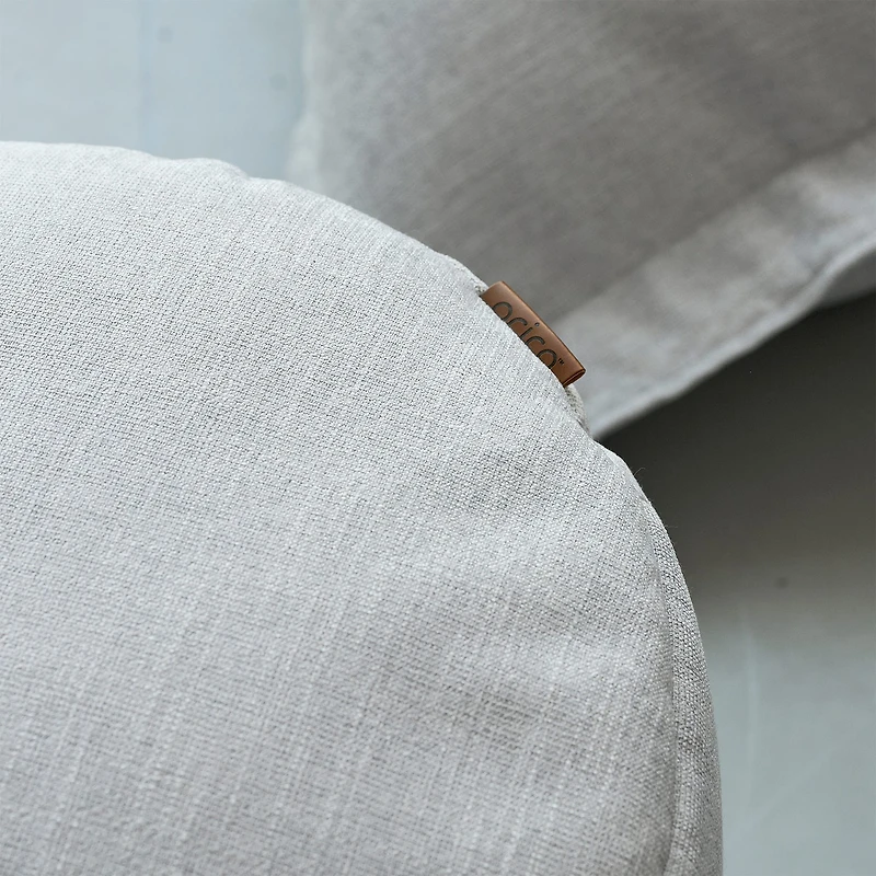 Pouf Repose Pieds - Gris Galet