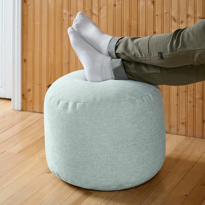 Pouf Repose Pieds - Vert Aloès
