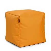 Square Ottoman and Footrest - Clementine Yellow